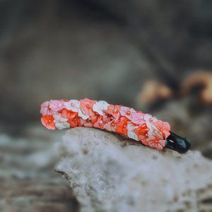 Handmade Red Flower Hair Clip Jaw Clip for Her